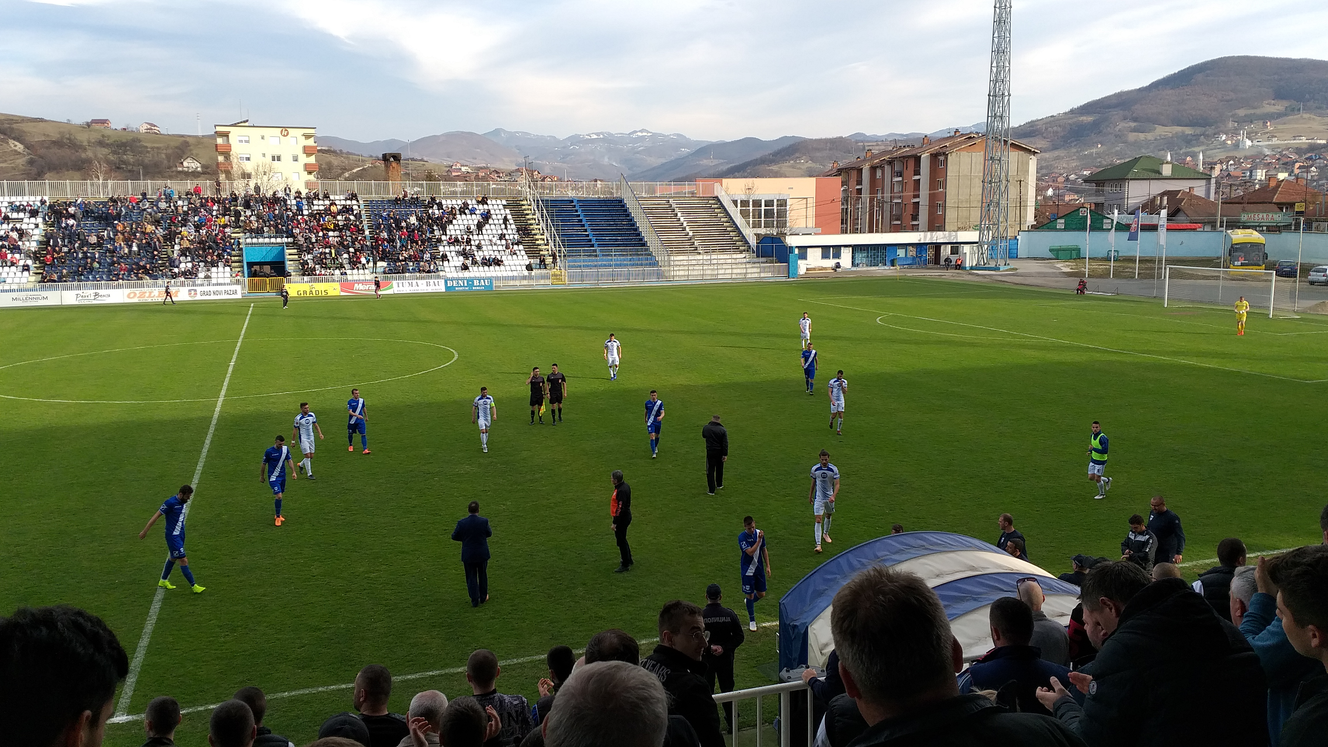 Kraj prvog poluvremena: Novi Pazar – Metalac (1:0)