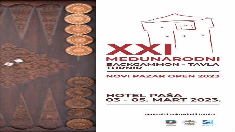 21. Otvoreno bekgemon-tavla prvenstvo Novog Pazara - plakat