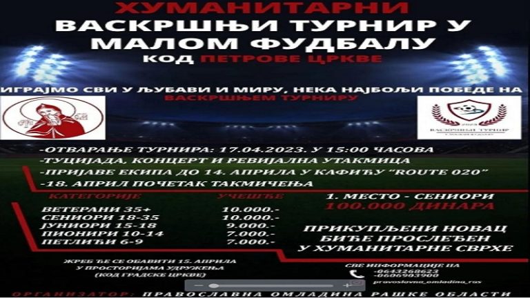 Vaskršnji turnir u malom fudbalu, plakat