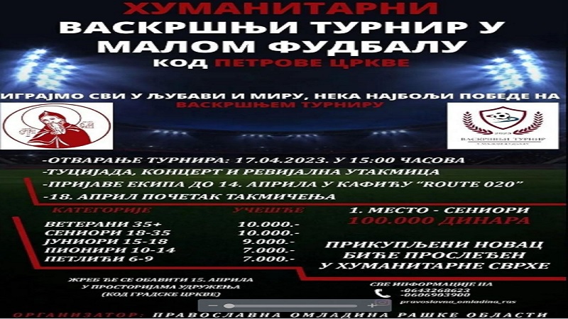 Vaskršnji turnir u malom fudbalu, plakat