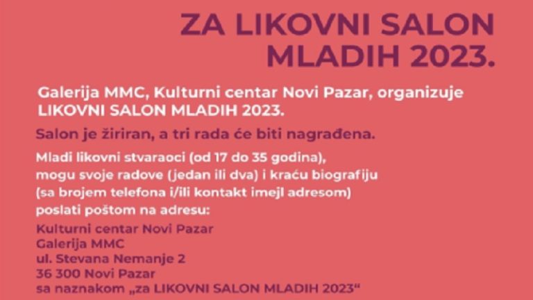 Konkurs za Likovni salon mladih 2023.
