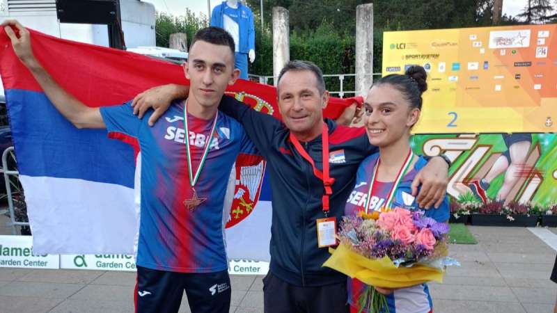 Atletičari Novog Pazara Aldin Ćatović i Mejra Mehmedović
