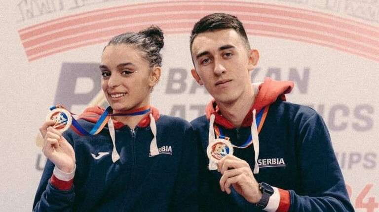 Atletičari Novog Pazara Aldin Ćatović i Mejra Mehmedović